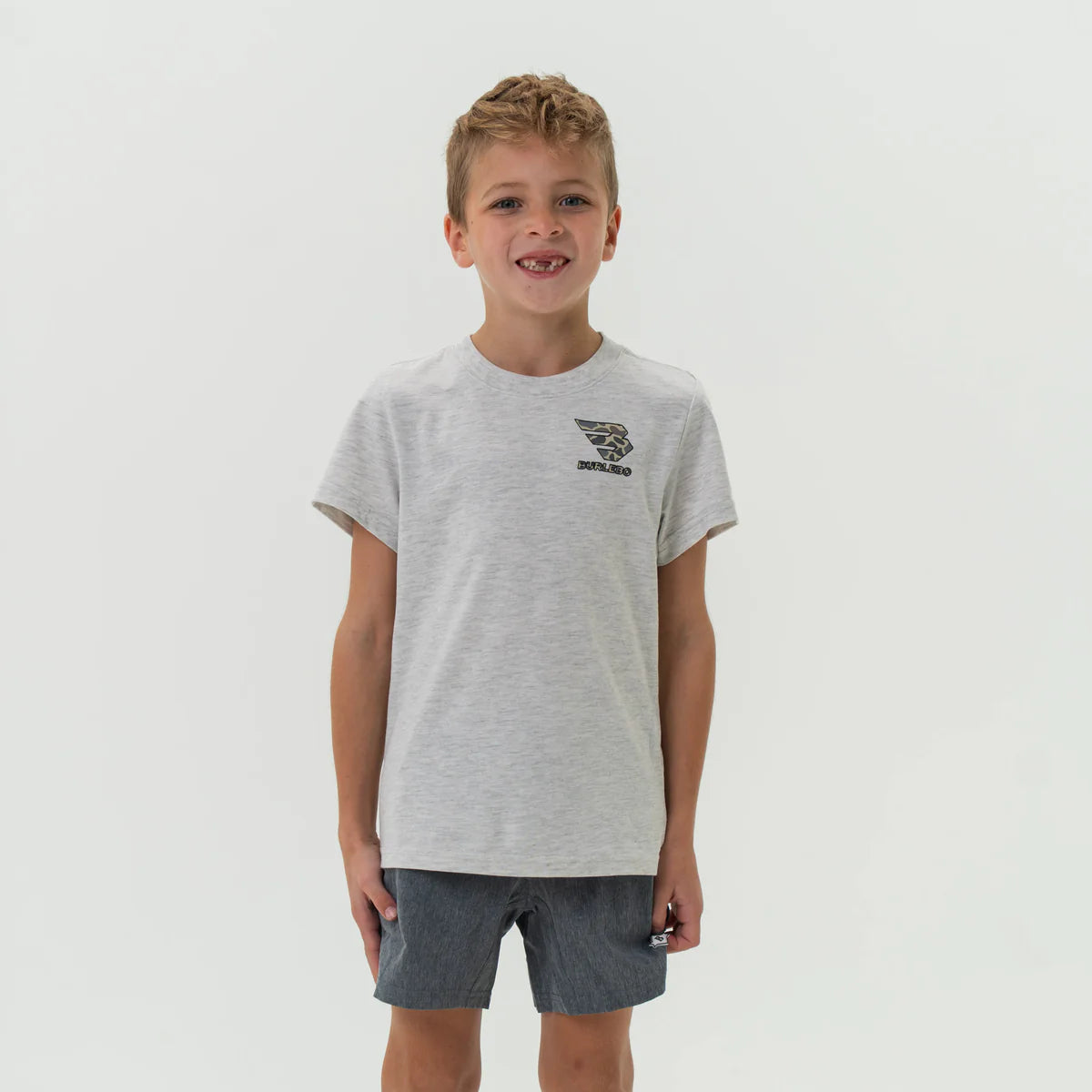 Boys Burlebo Classic Deer Camo Flying B Tee