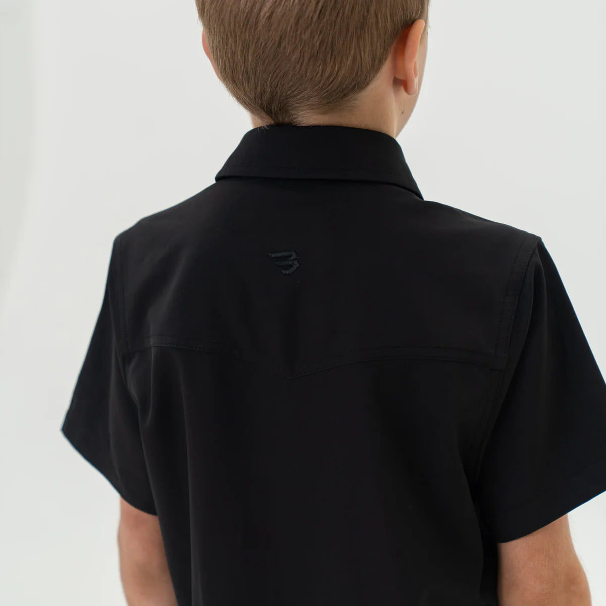 Boys Burlebo Performance Western Shirt - Black
