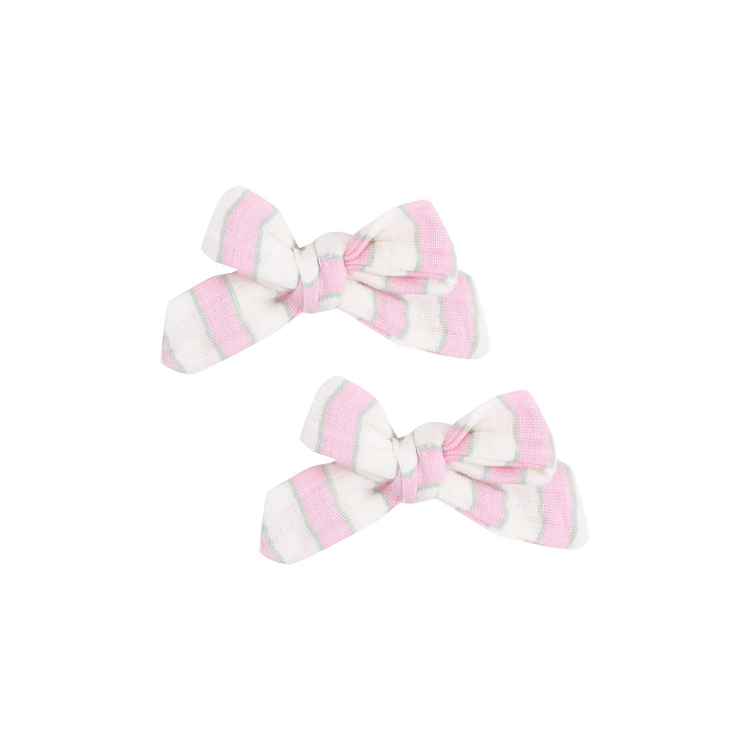 Angel Dear Bows w/ Clips | Candy Stripe