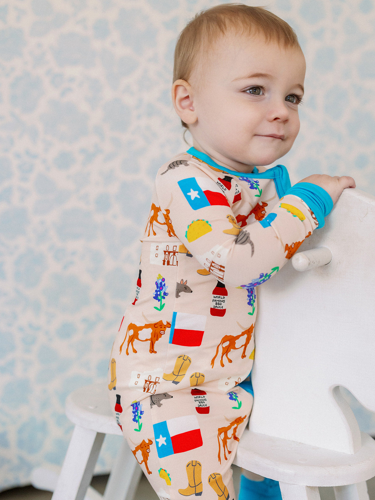 Poppy Kids Co Texas Forever Zipper Romper