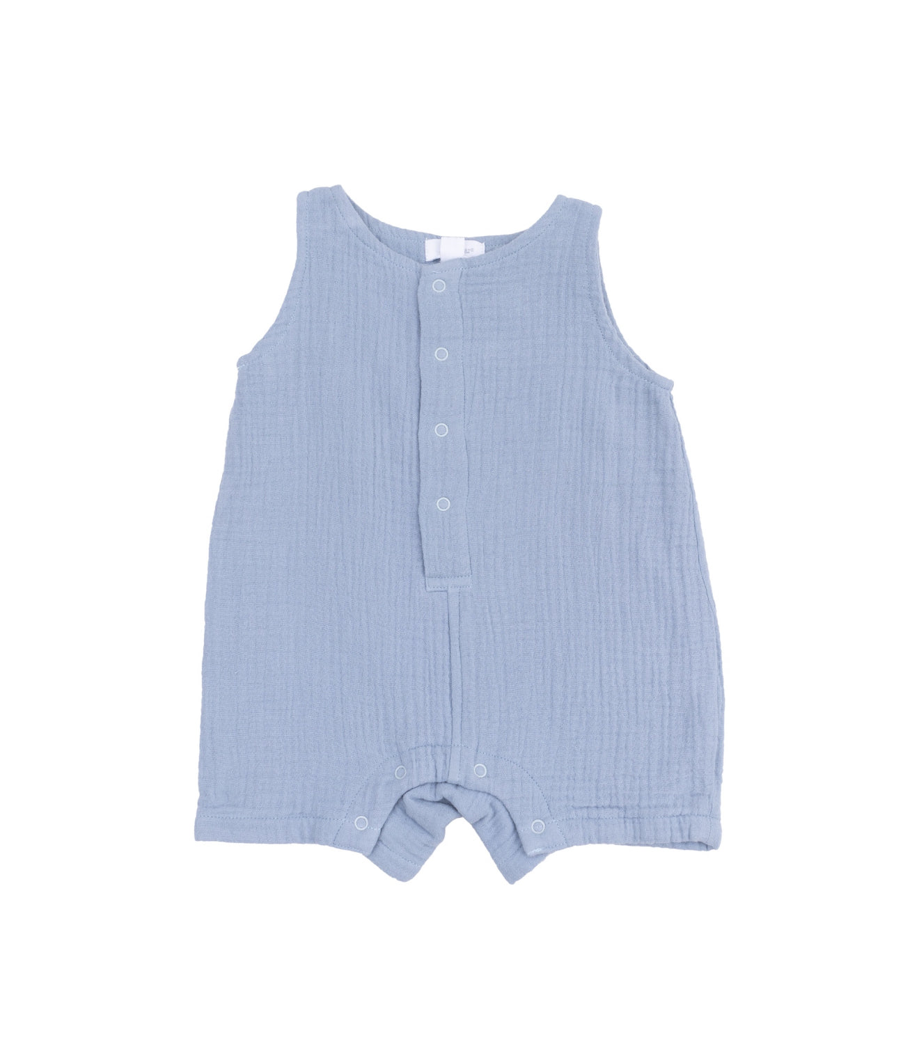 Angel Dear Solid Muslin Shortie Romper | Dusty Blue