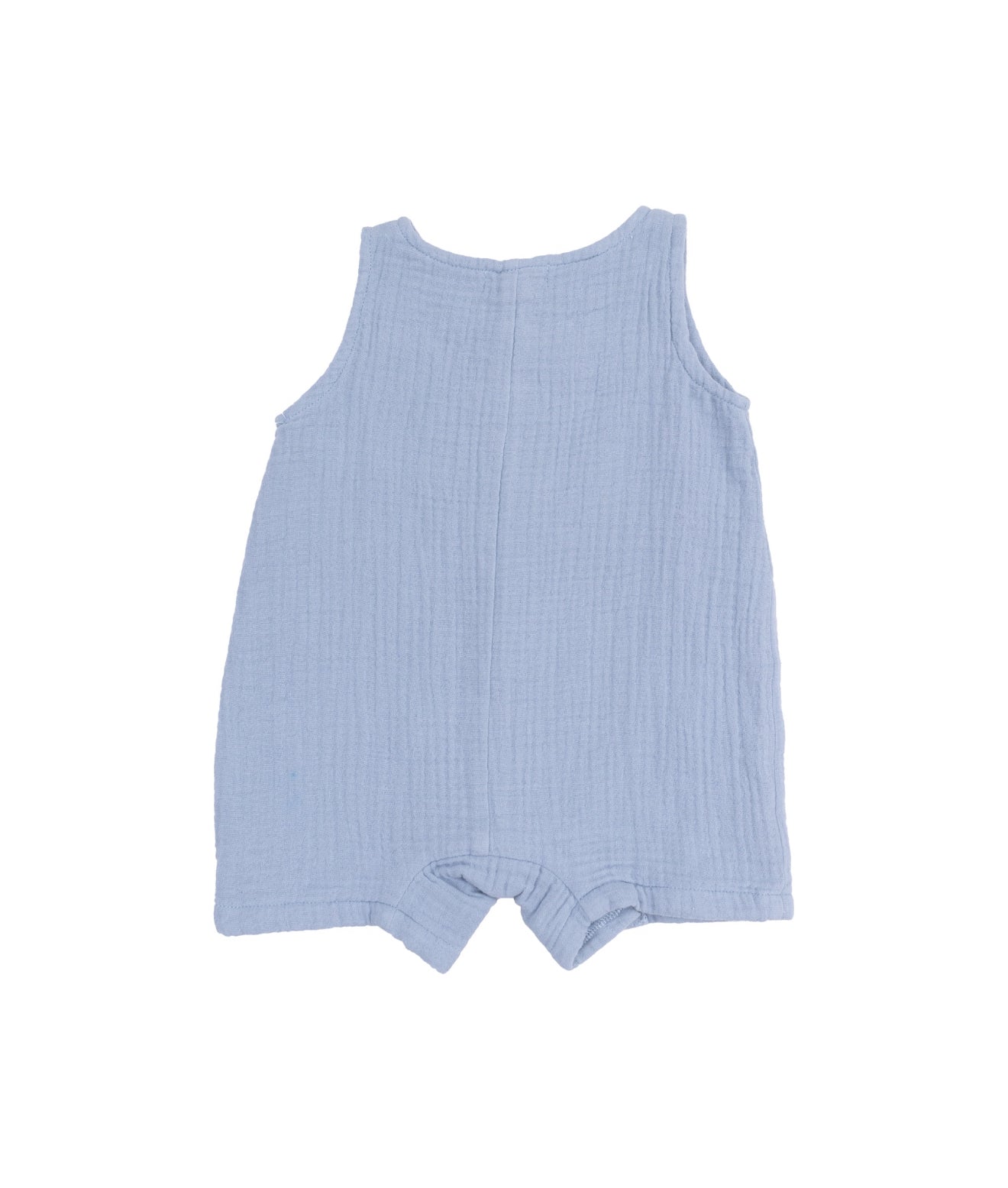 Angel Dear Solid Muslin Shortie Romper | Dusty Blue