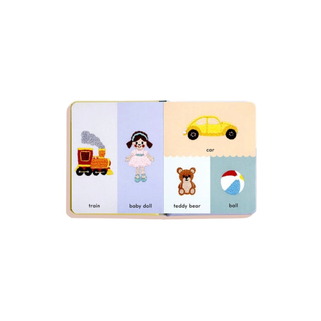 First Words with Cute Embroidered Friends Book