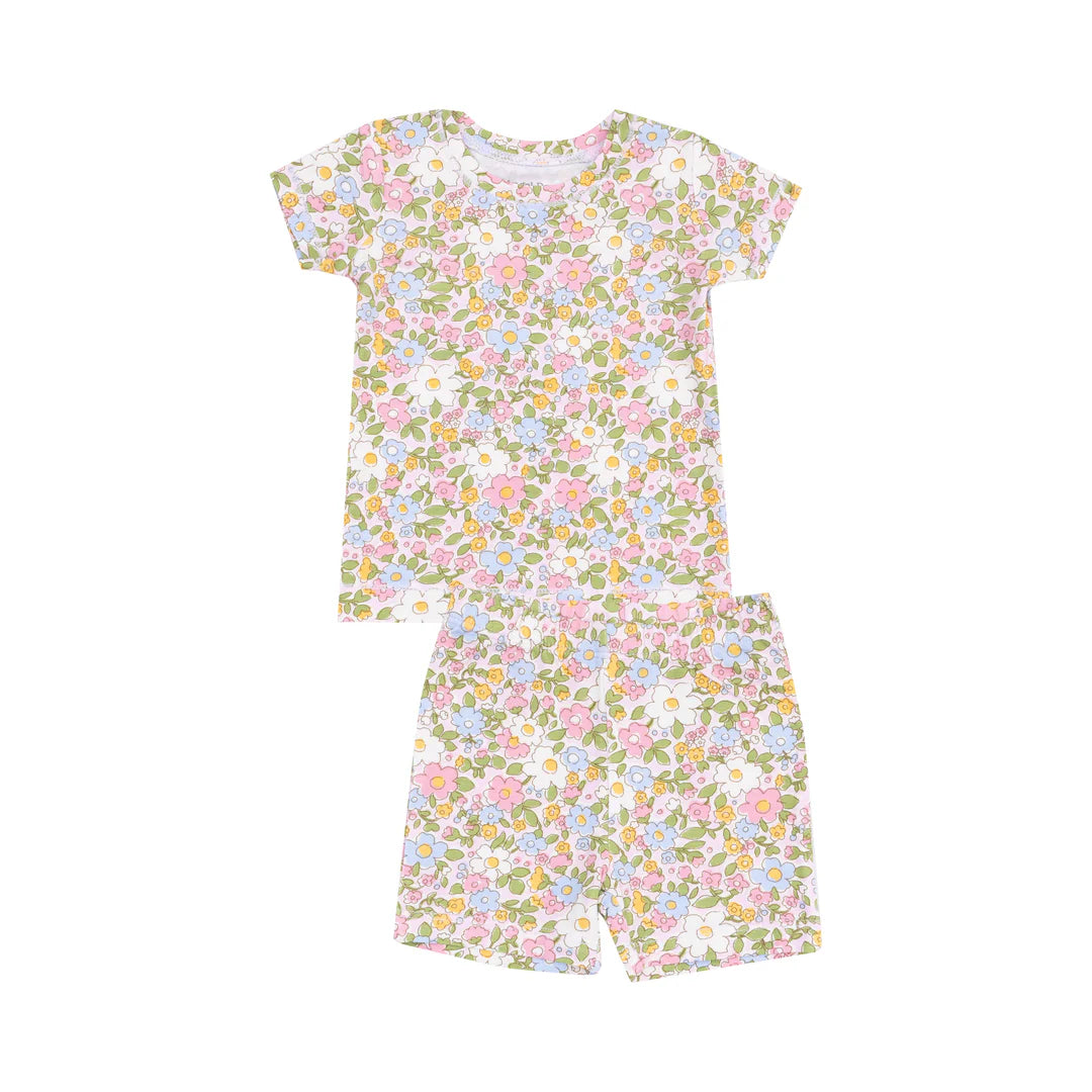 Angel Dear Bubbly Baby Calico Short Loungewear Set