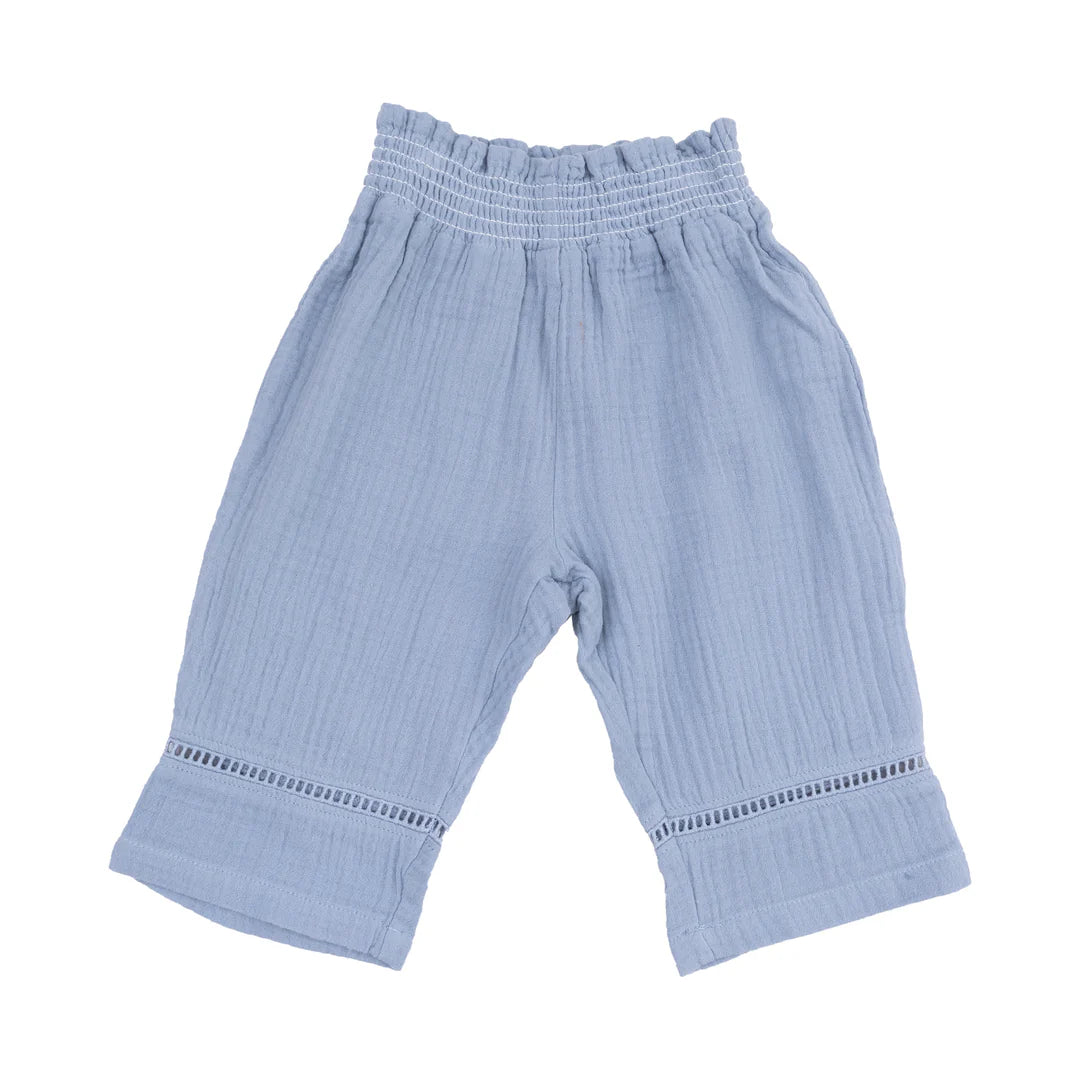 Angel Dear Blue Calico Floral Tank + Pants