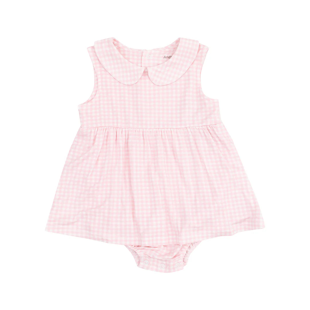 Angel Dear Pink Mini Gingham Bubble w/ Skirt