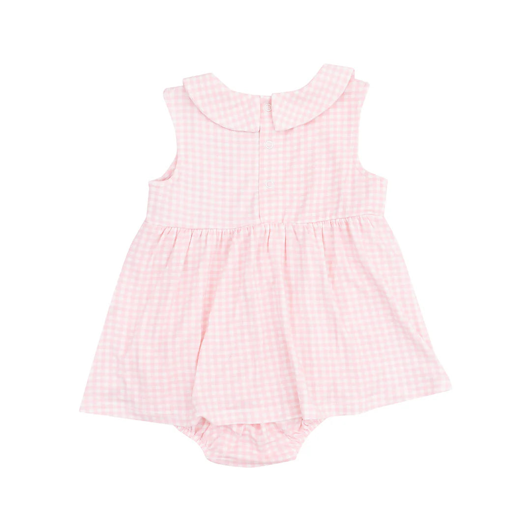 Angel Dear Pink Mini Gingham Bubble w/ Skirt