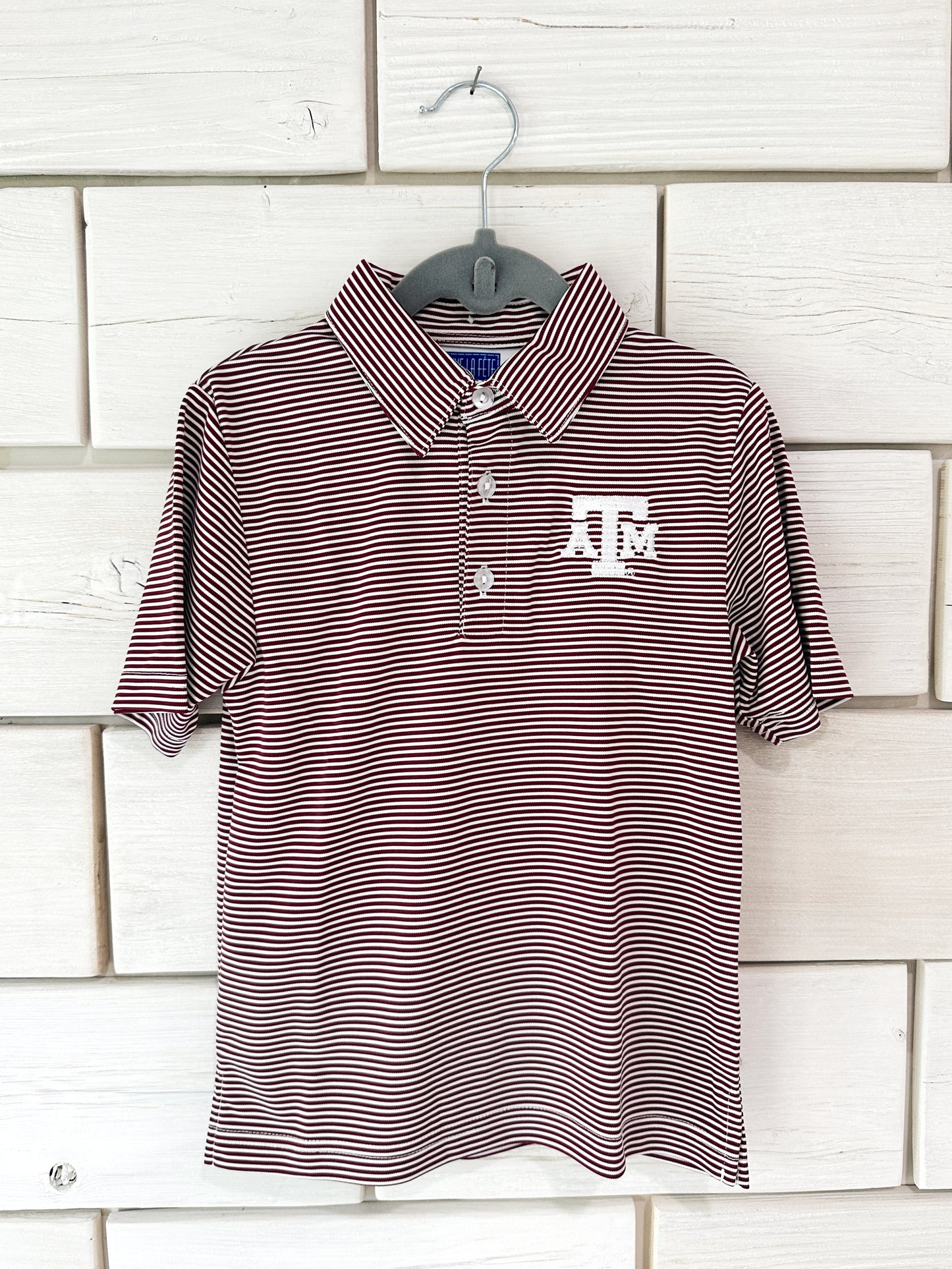 Texas A&M Aggies Boys Stripe Polo