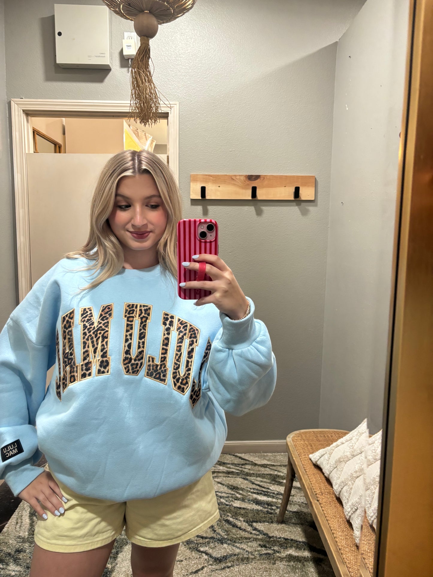 LULU MAC BLUE LEOPARD SWEATSHIRT