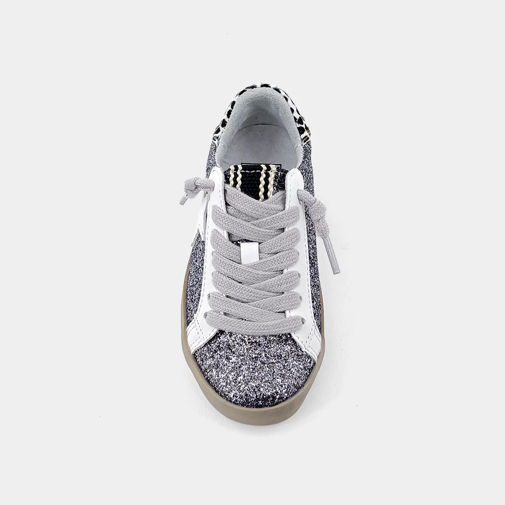 Paula Toddler Sneaker - Pewter Glitter