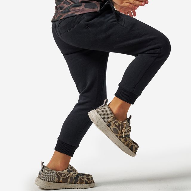 Boys Burlebo Fleece Joggers - Solid Black