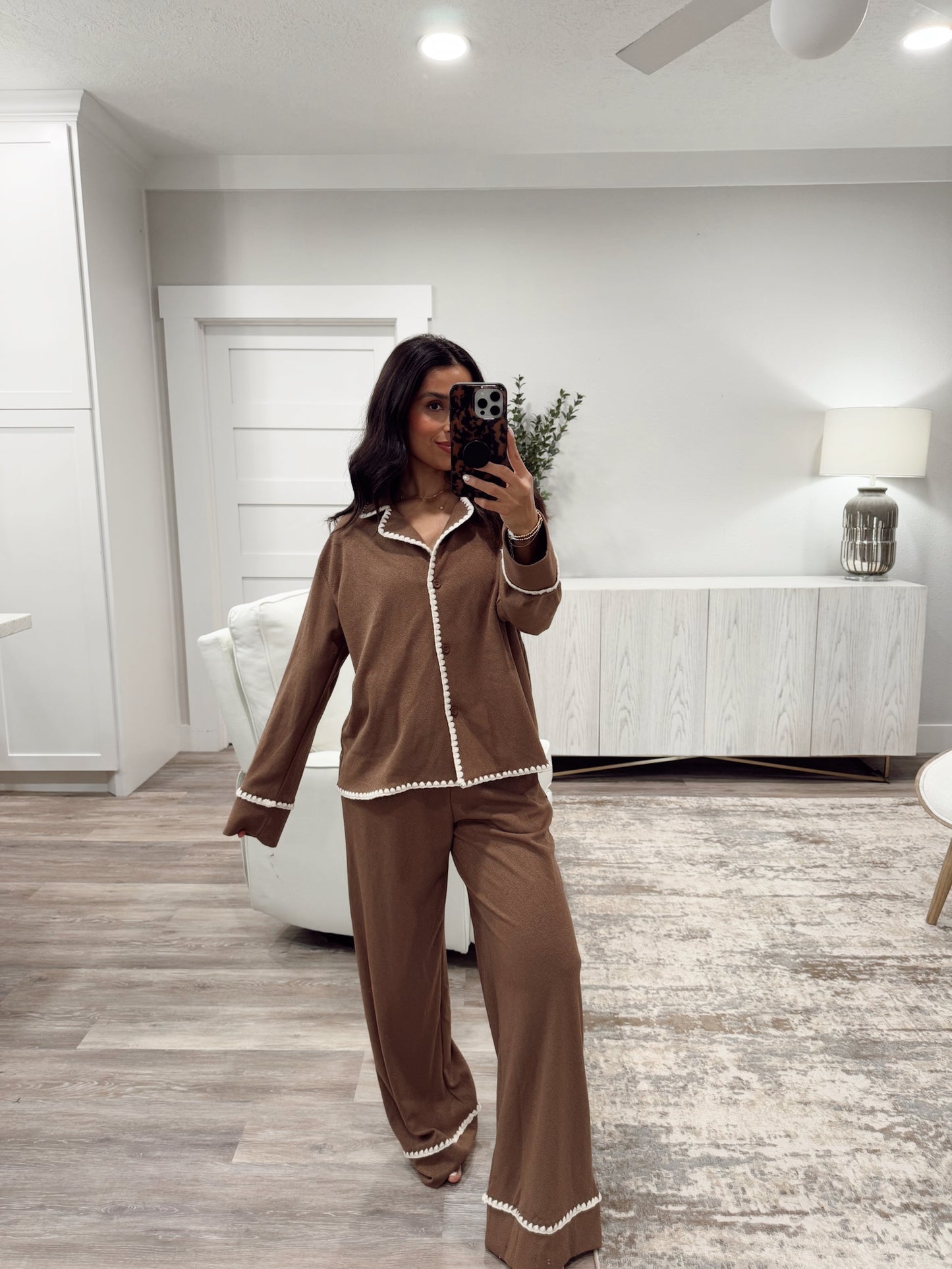 Cocoa Brushed Cozy Knit Set