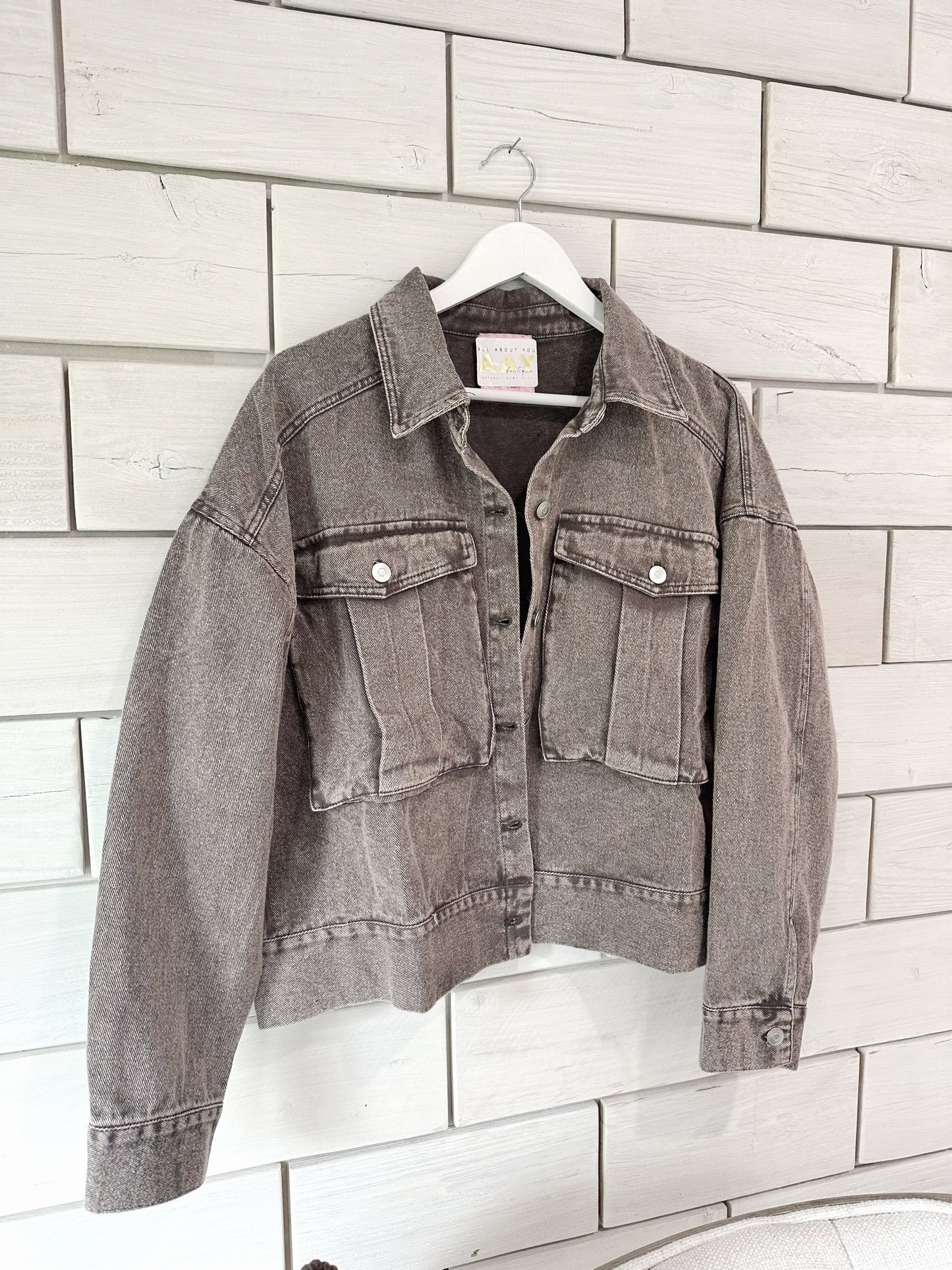 Oversized Pocket Denim Jacket