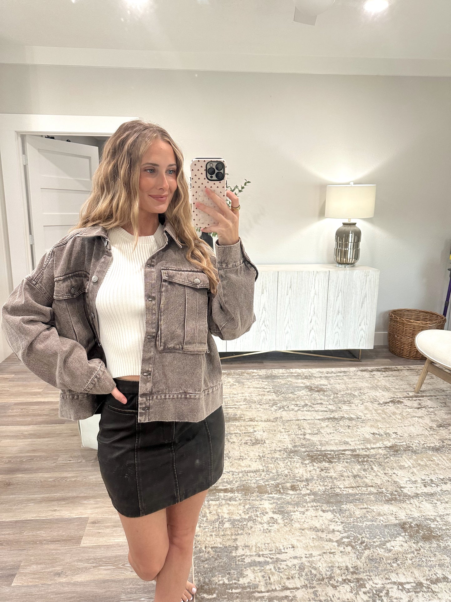 Oversized Pocket Denim Jacket