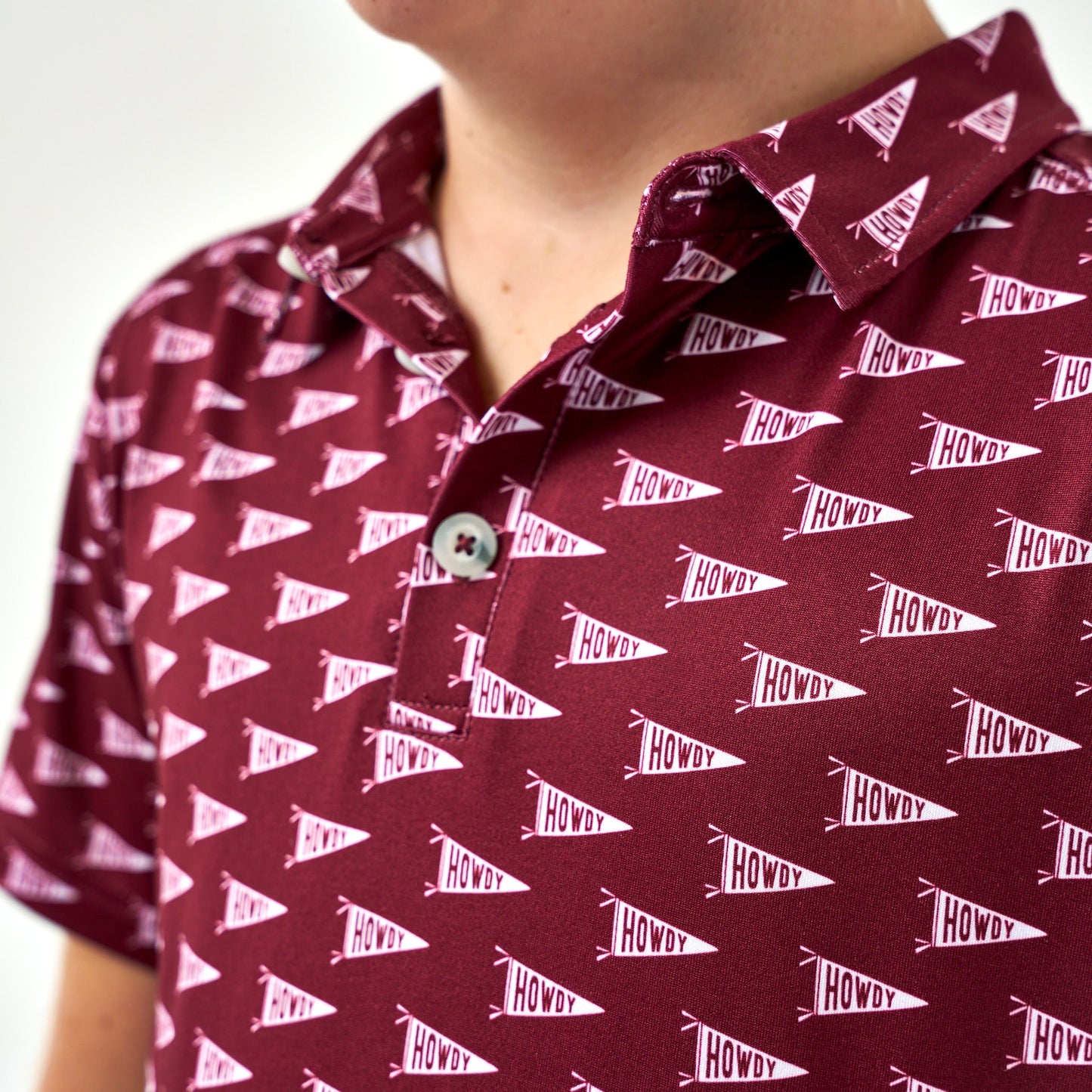 Toddler Burlebo Howdy Pennants Polo