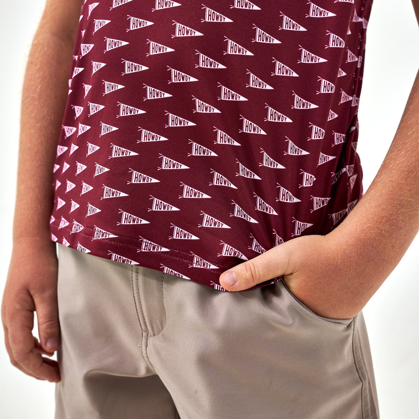 Toddler Burlebo Howdy Pennants Polo