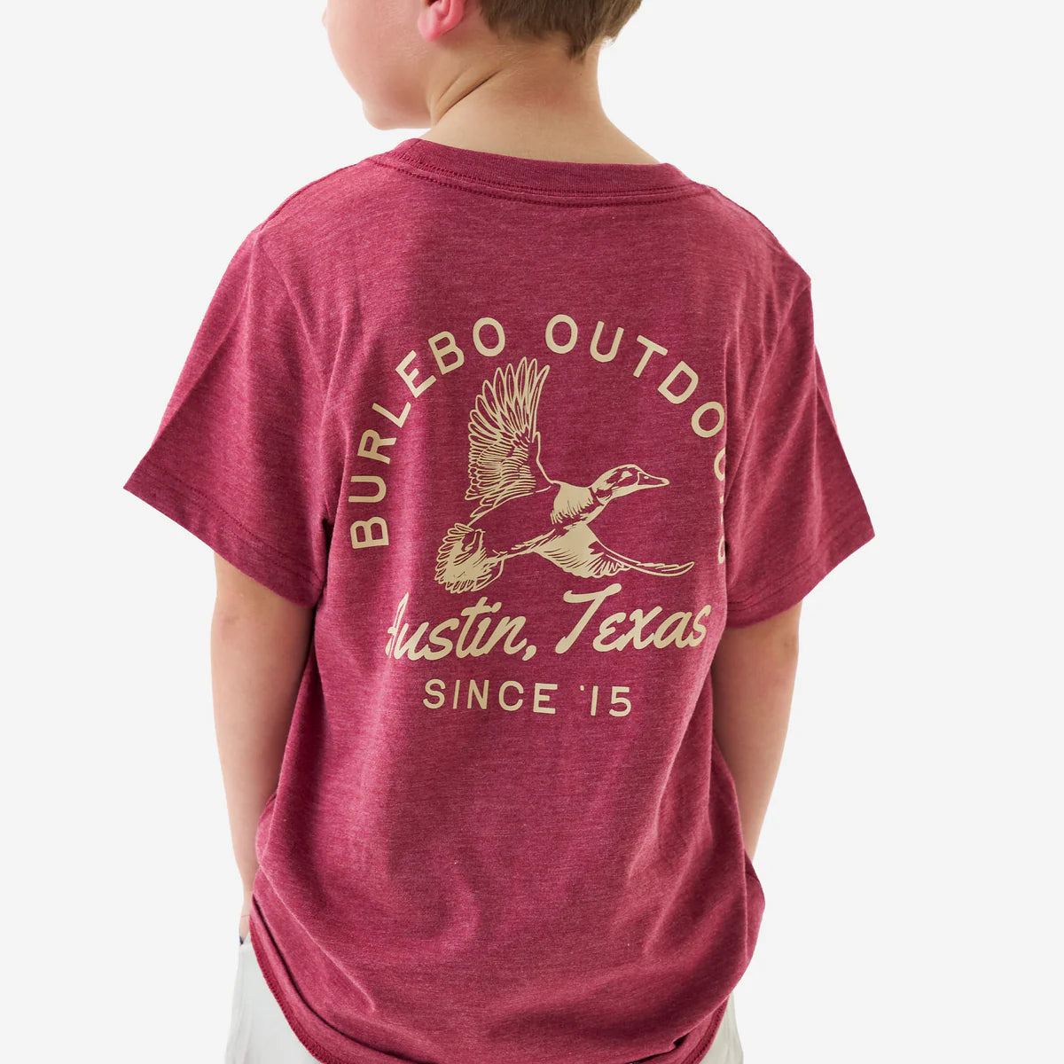 Boys Burlebo Classic Duck Tee - Heather Red