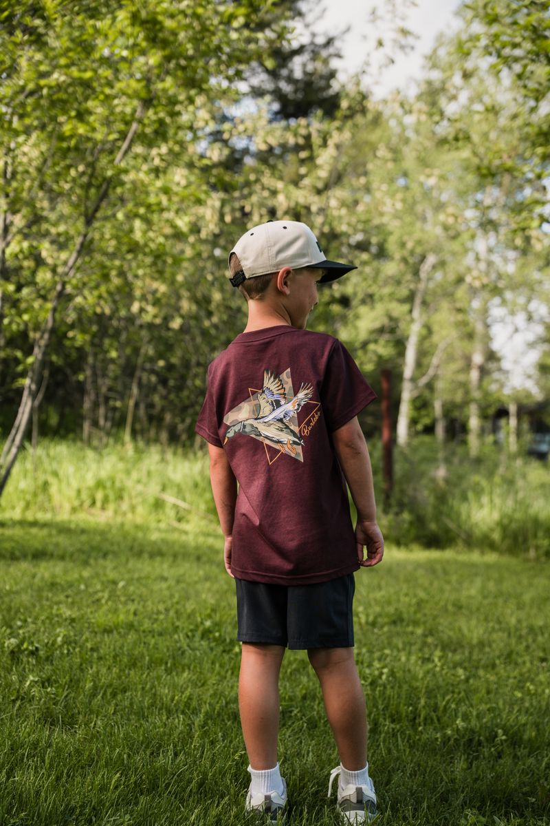 Boys Burlebo Pintail Diving Duck Tee - Maroon