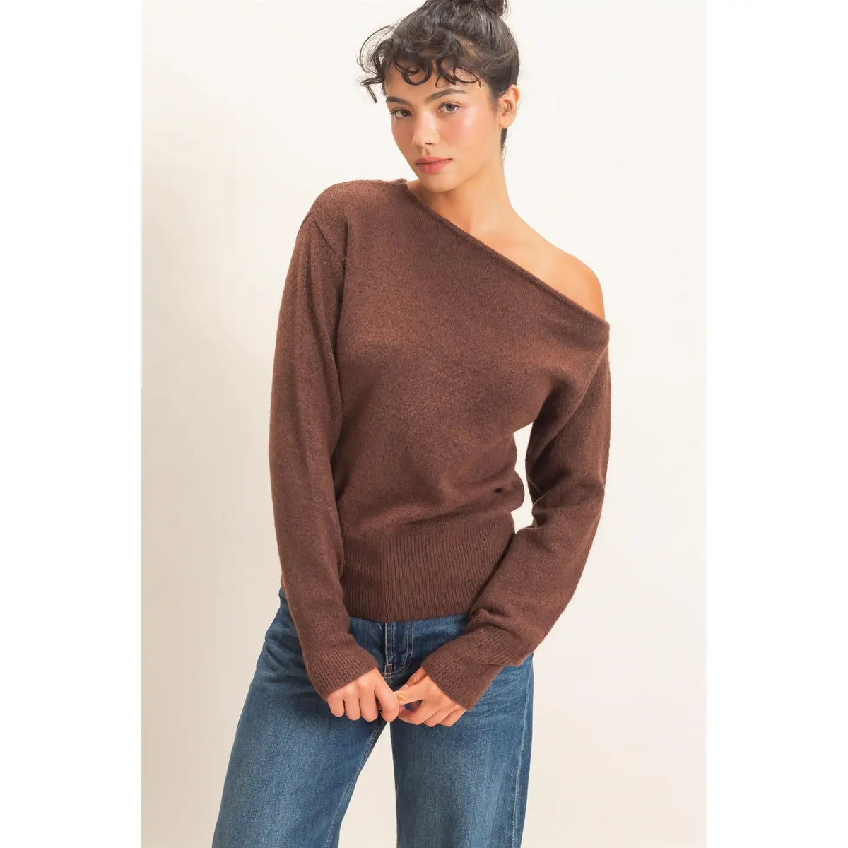 Off the Shoulder Sweater Top
