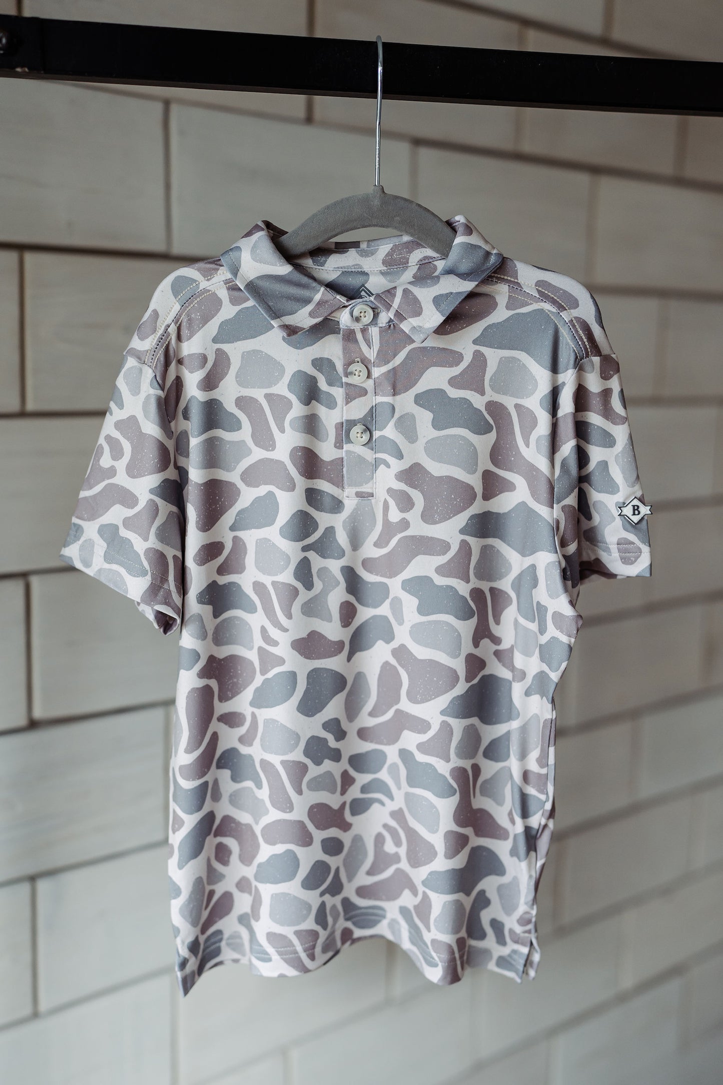 Boys Burlebo Classic Deer Camo Polo