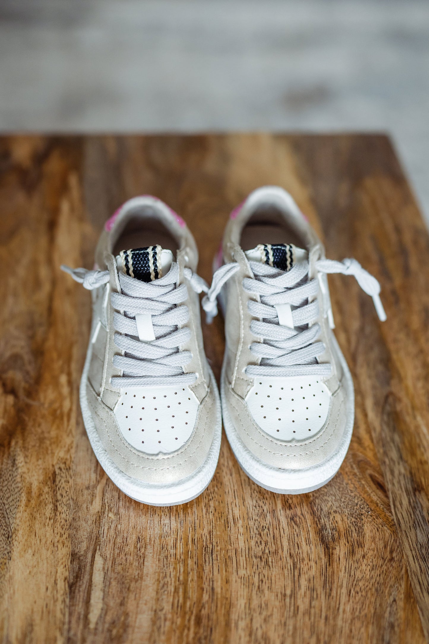 Paz Toddler Sneaker - Gold Distressed