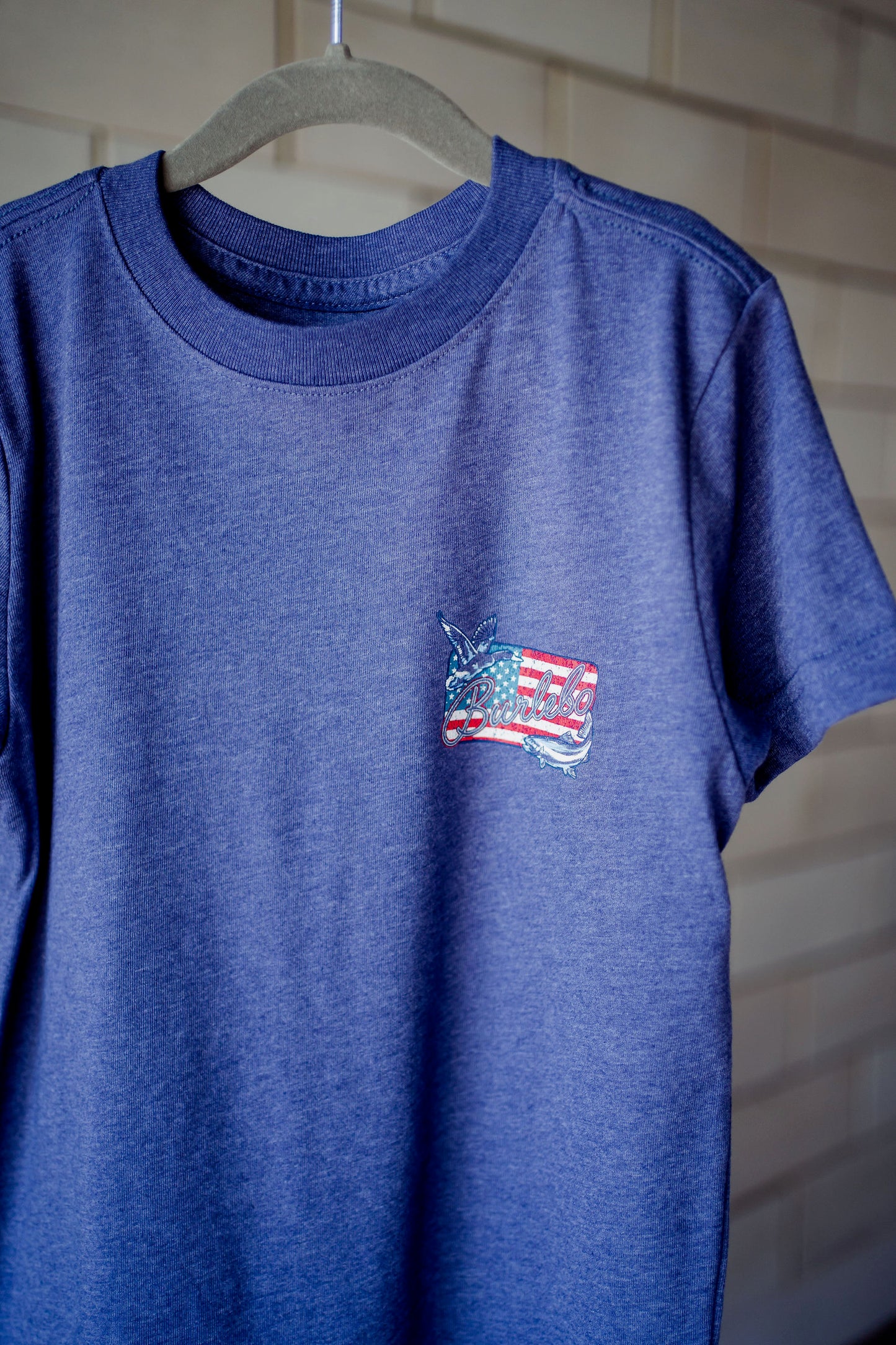 Boys Burlebo American Flag Patch Tee