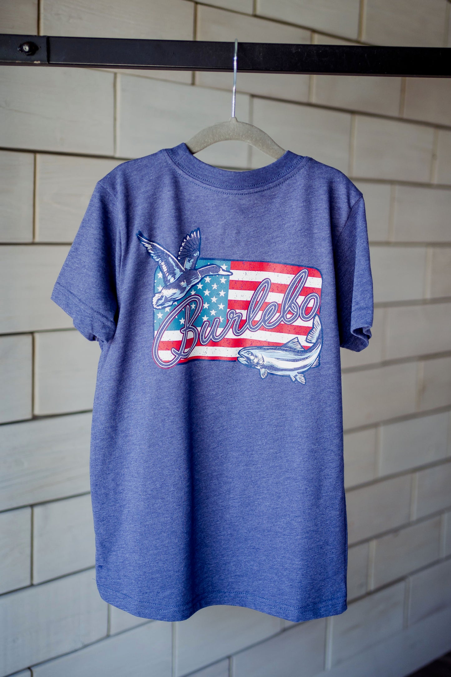 Boys Burlebo American Flag Patch Tee