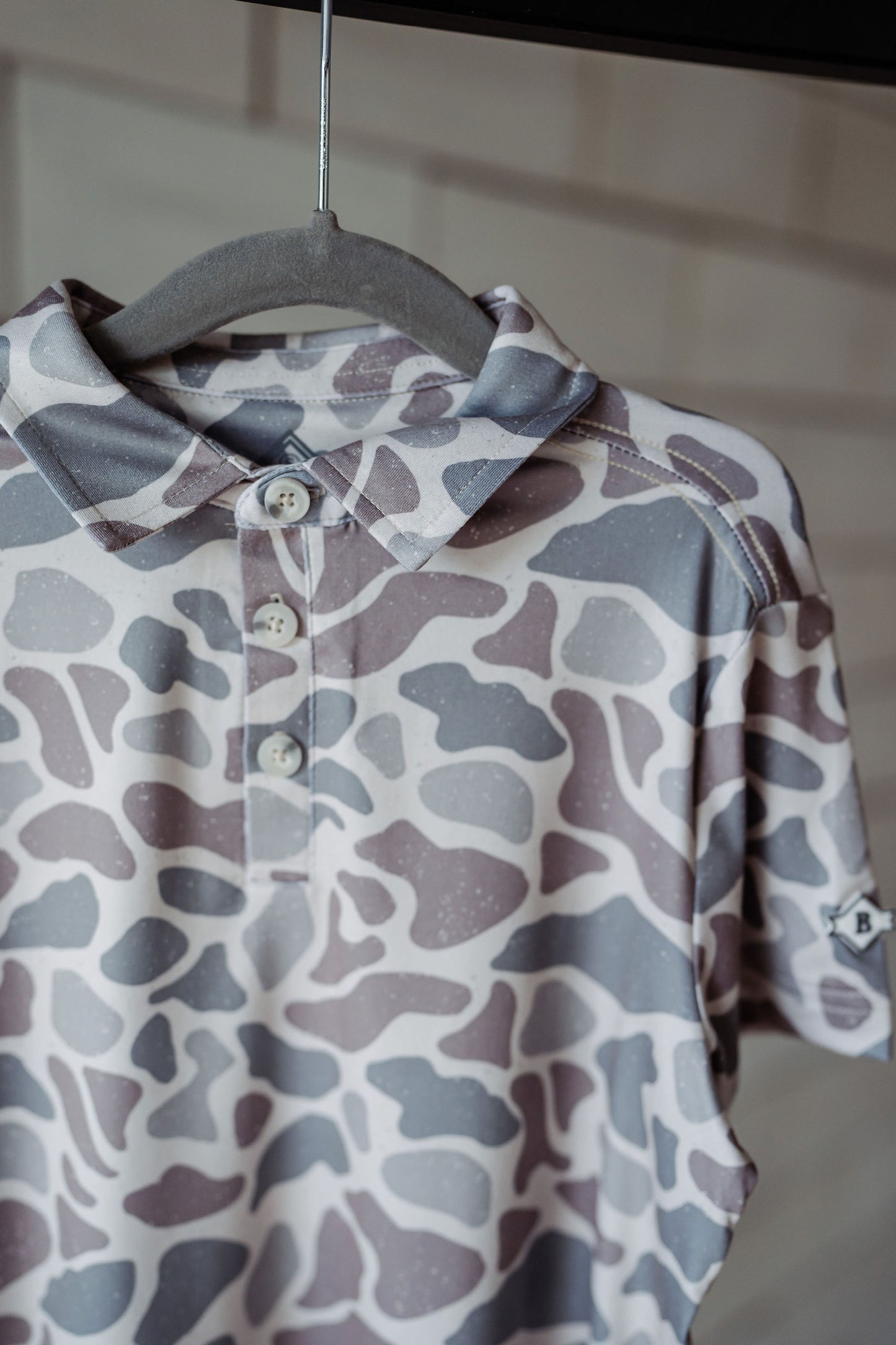Boys Burlebo Classic Deer Camo Polo