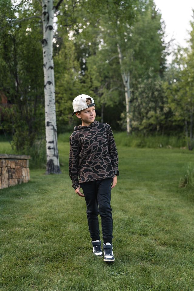 Boys Burlebo Thermal Hoodie - Bendita Camo