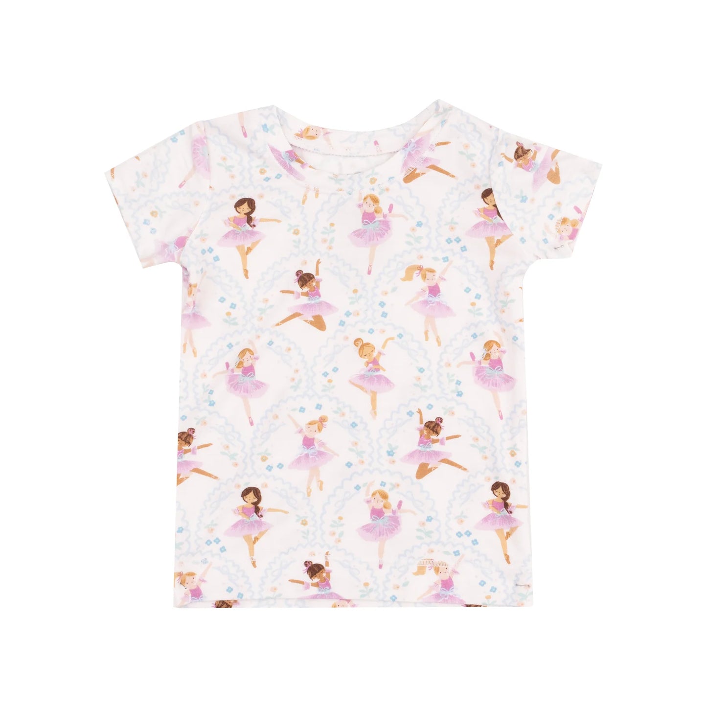 Angel Dear Bow Ballerinas Short Sleeve Loungewear Set