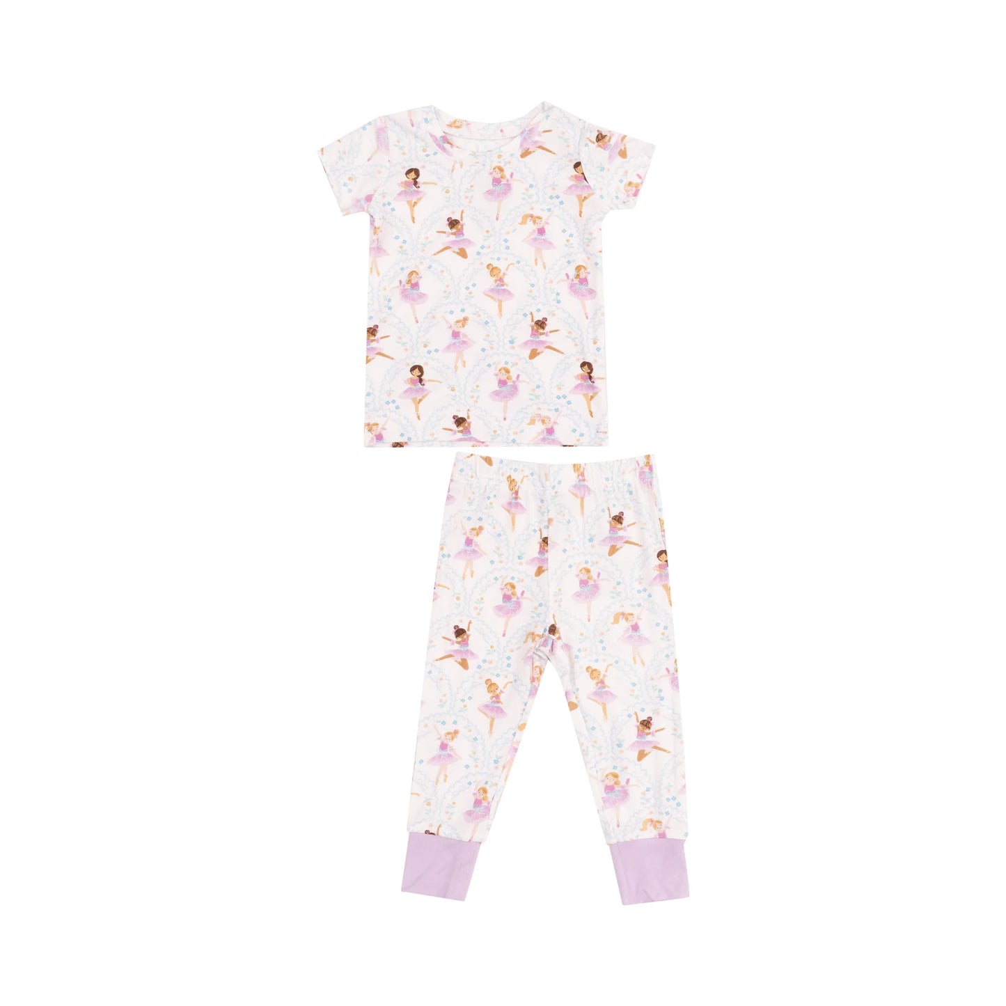 Angel Dear Bow Ballerinas Short Sleeve Loungewear Set