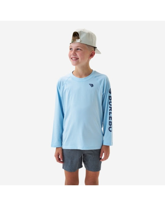 Boys Burlebo Rashguard - Baby Blue/Navy