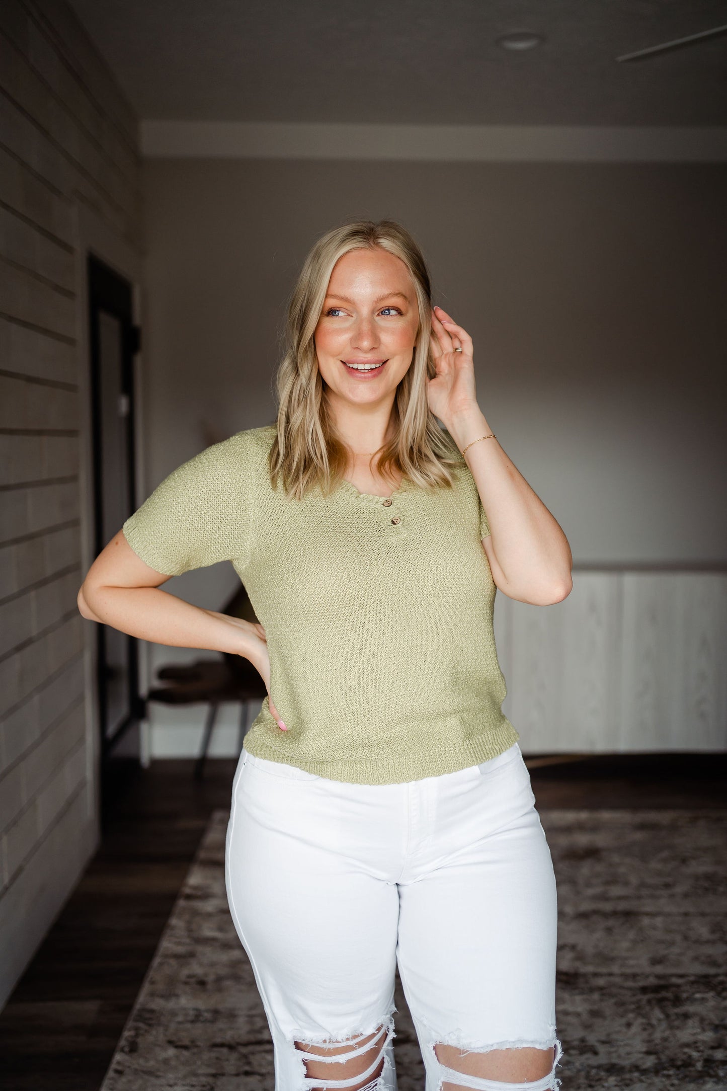 Sweet Honeydew Knitted Top