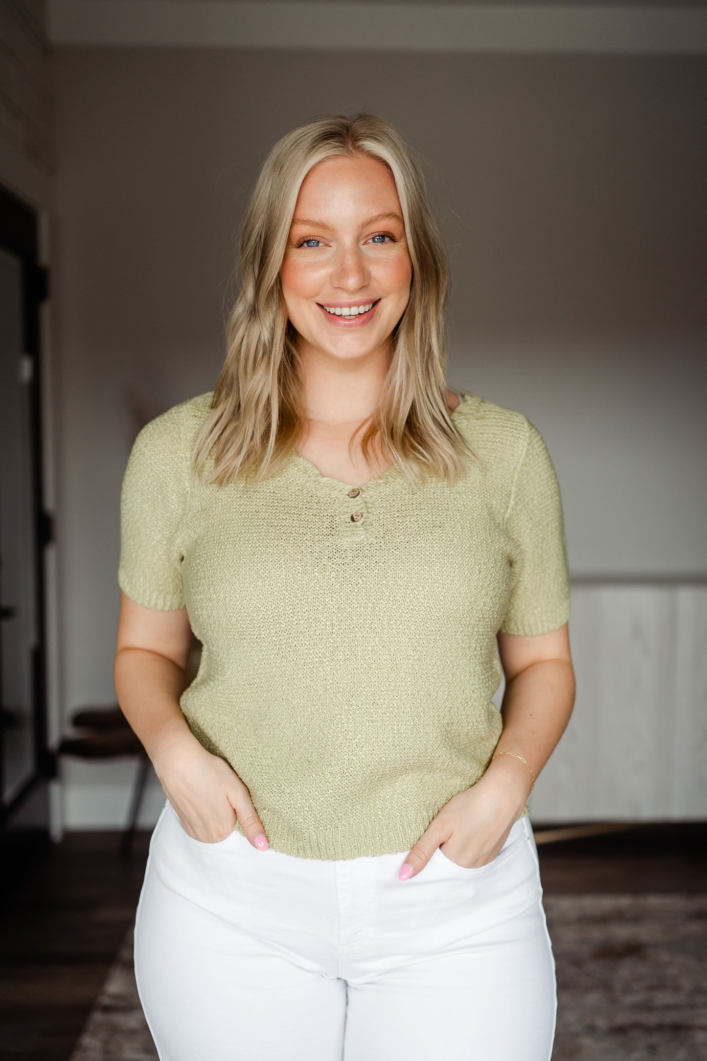 Sweet Honeydew Knitted Top