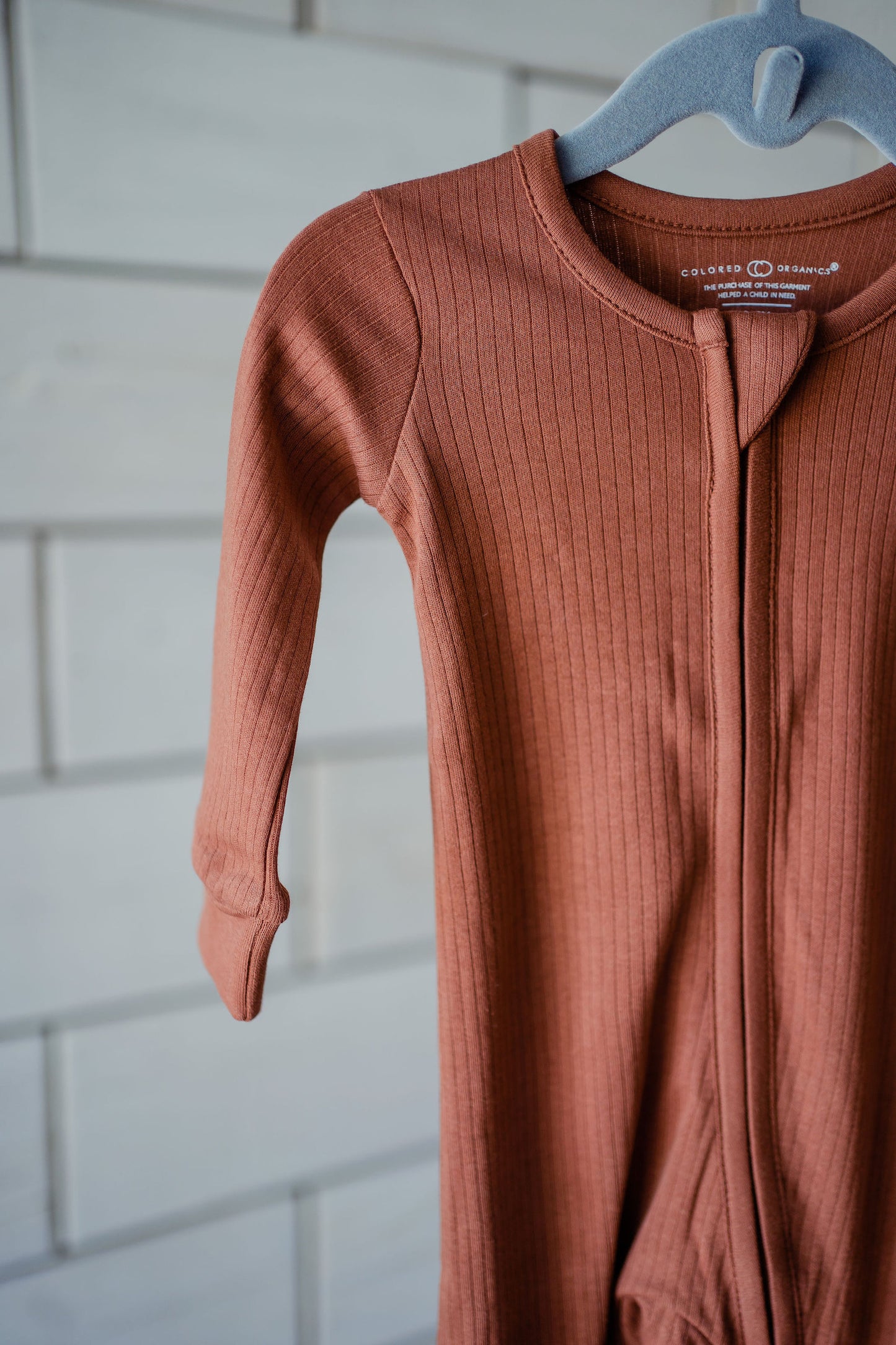 Colored Organics Ribbed Zipper Sleeper