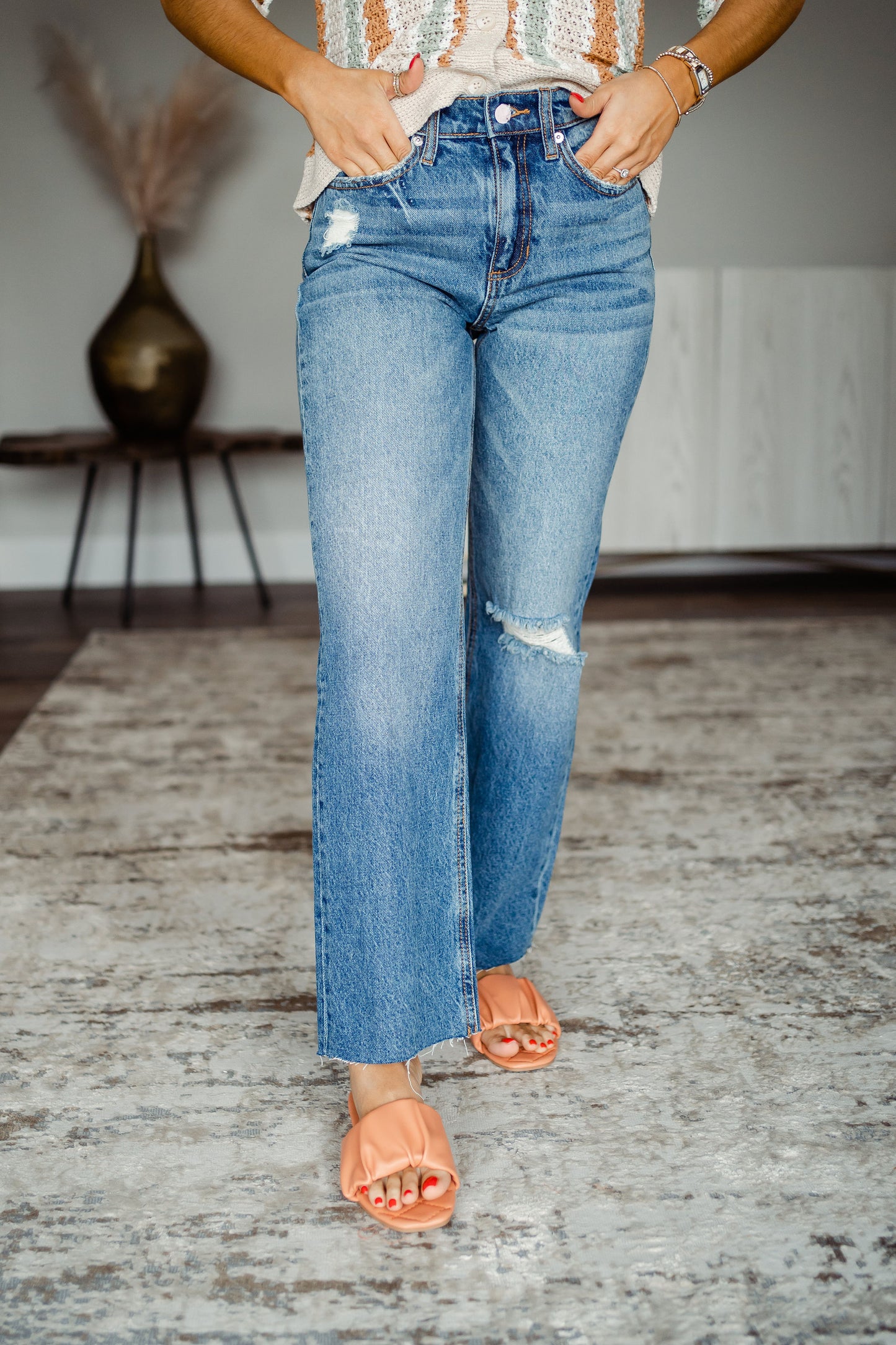 Becks High Rise Slim Straight Jean