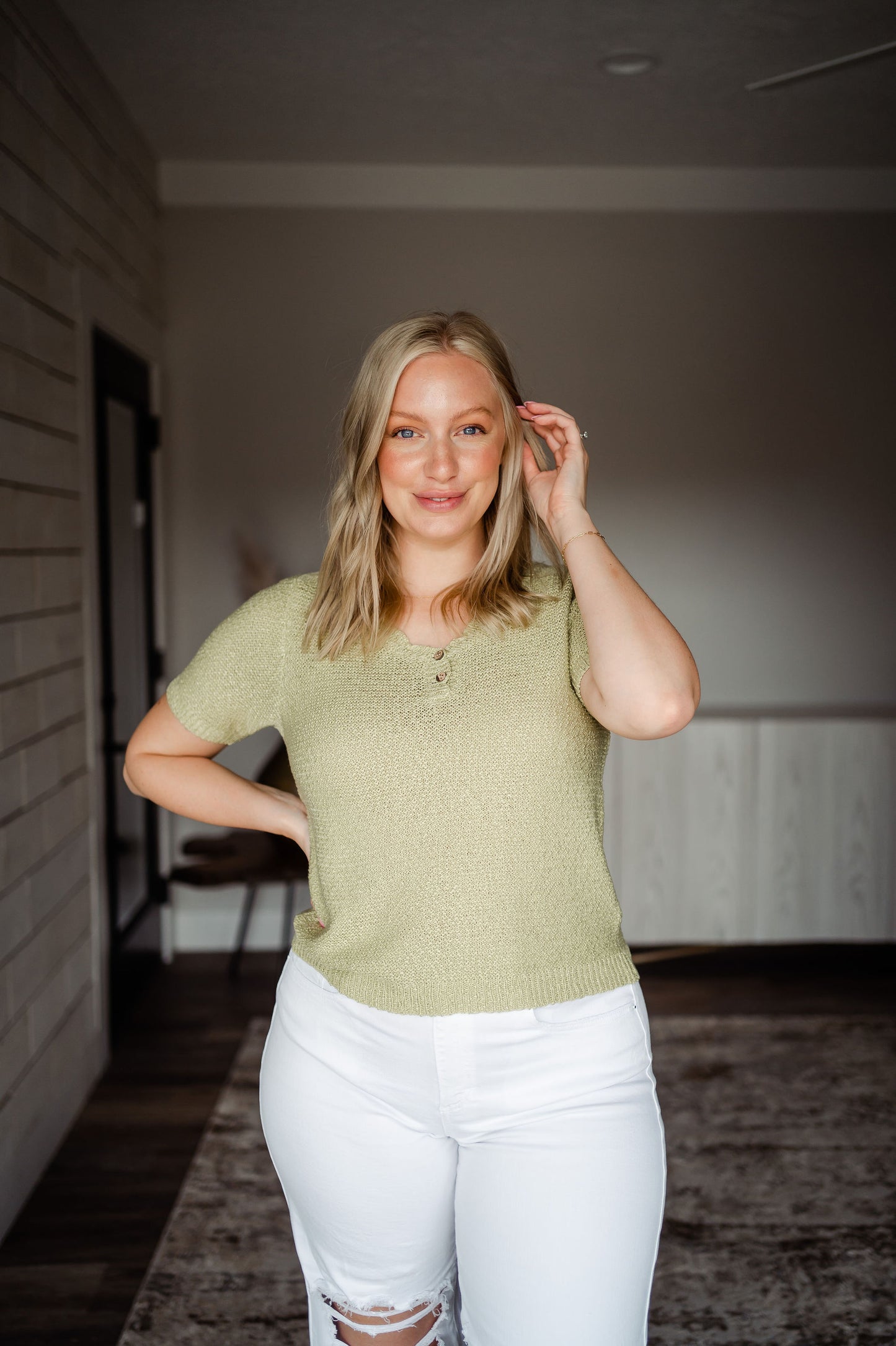 Sweet Honeydew Knitted Top