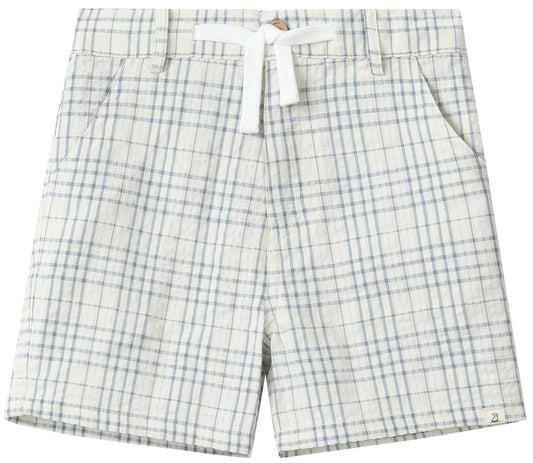 Crew Woven Shorts | Chambray/Cream Plaid