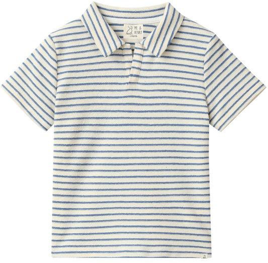 Watergate Terry Polo | Chambray Stripe