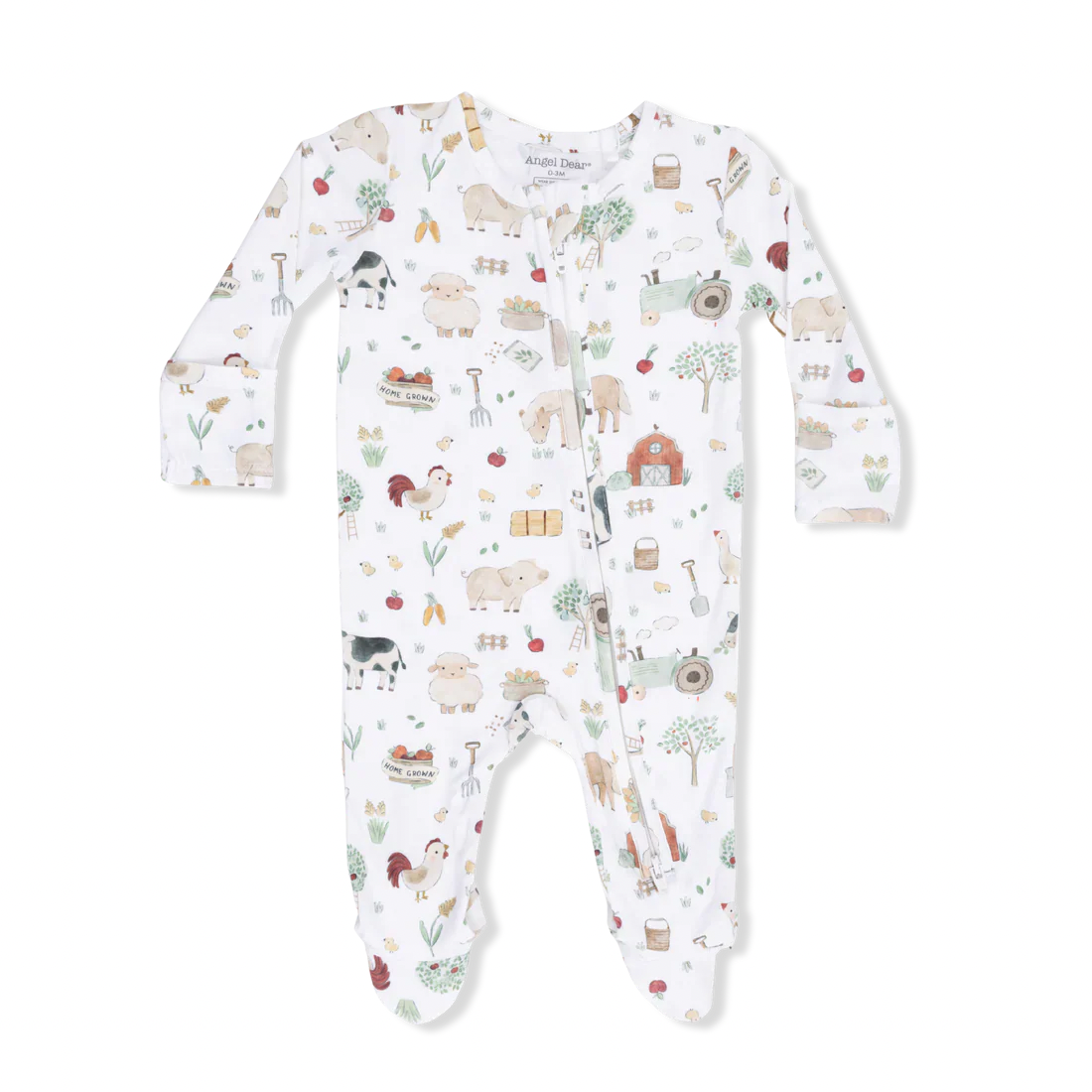 Angel Dear 2-Way Zipper Footie | Cute Farm Animals Uni