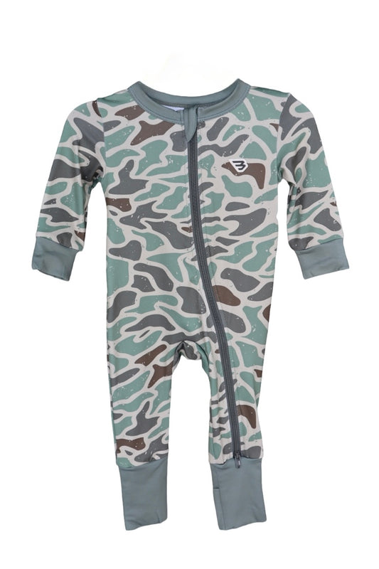 Baby Burlebo Retro Duck Camo Onesie