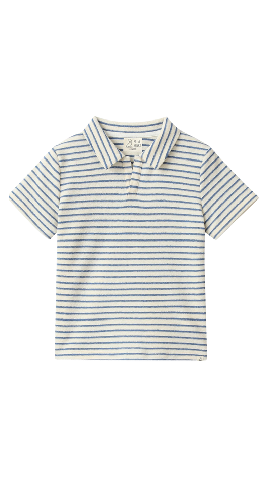 Watergate Terry Polo | Chambray Stripe