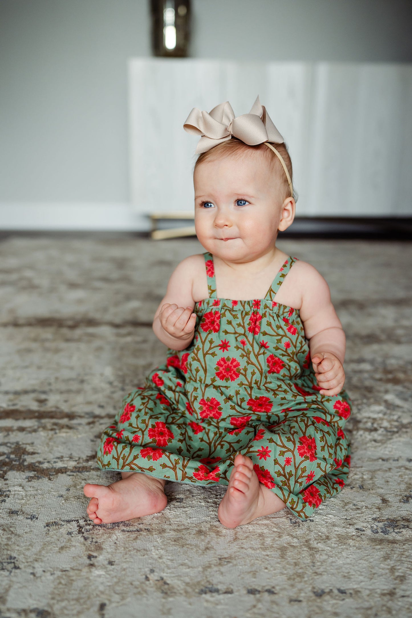Floral Gardens Baby Dress + Bloomers