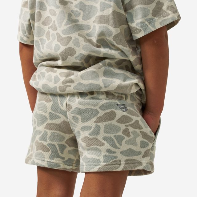 Boys Burlebo Vintage Washed Shorts | Classic Deer Camo