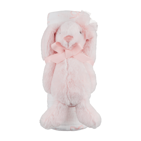 Bow Swaddle & Rattle Set