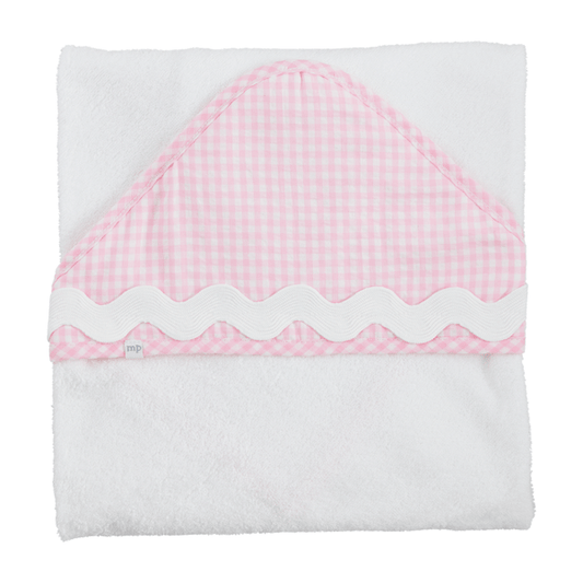 Pink Gingham Hooded Towel