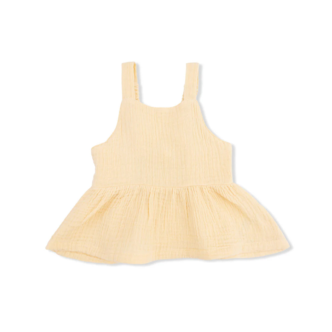 Angel Dear Peplum Tank + Pants | Micro Gingham Blue Blizzard