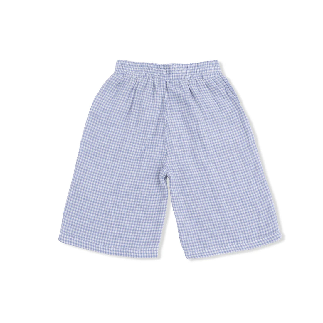 Angel Dear Peplum Tank + Pants | Micro Gingham Blue Blizzard