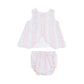 Angel Dear Ogee Floral Scallop Open-Back Top + Bloomers