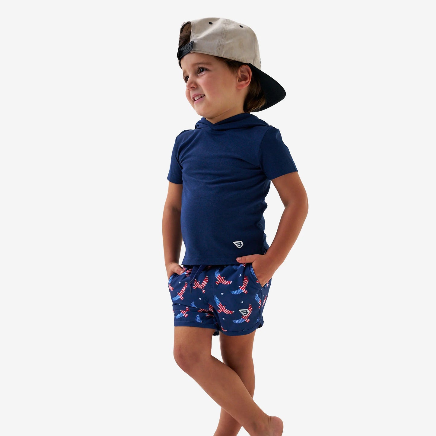 Boys Burlebo Swim Trunk - Jumbo USA Eagle